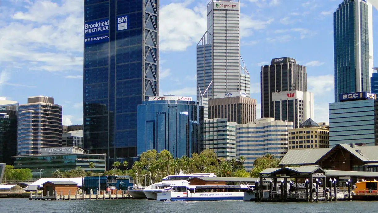 Perth city skyline, Western Australia