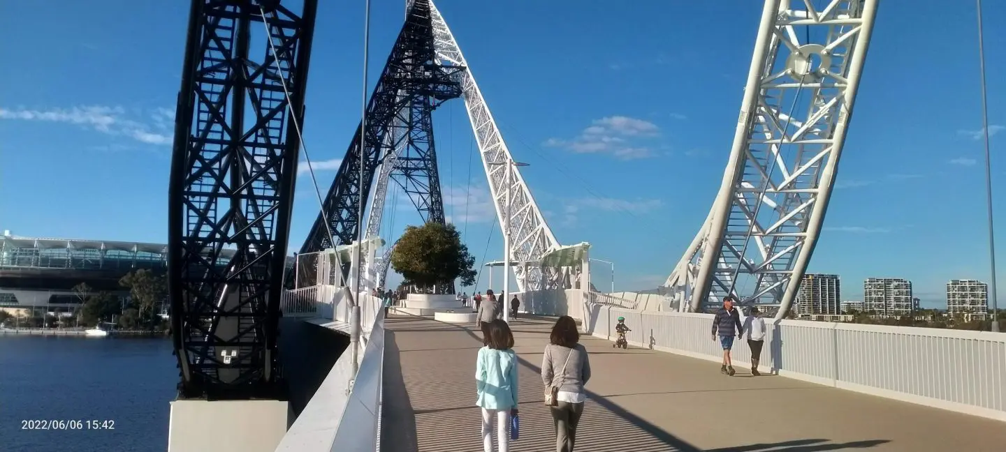 Matagarup Bridge over the Swan River