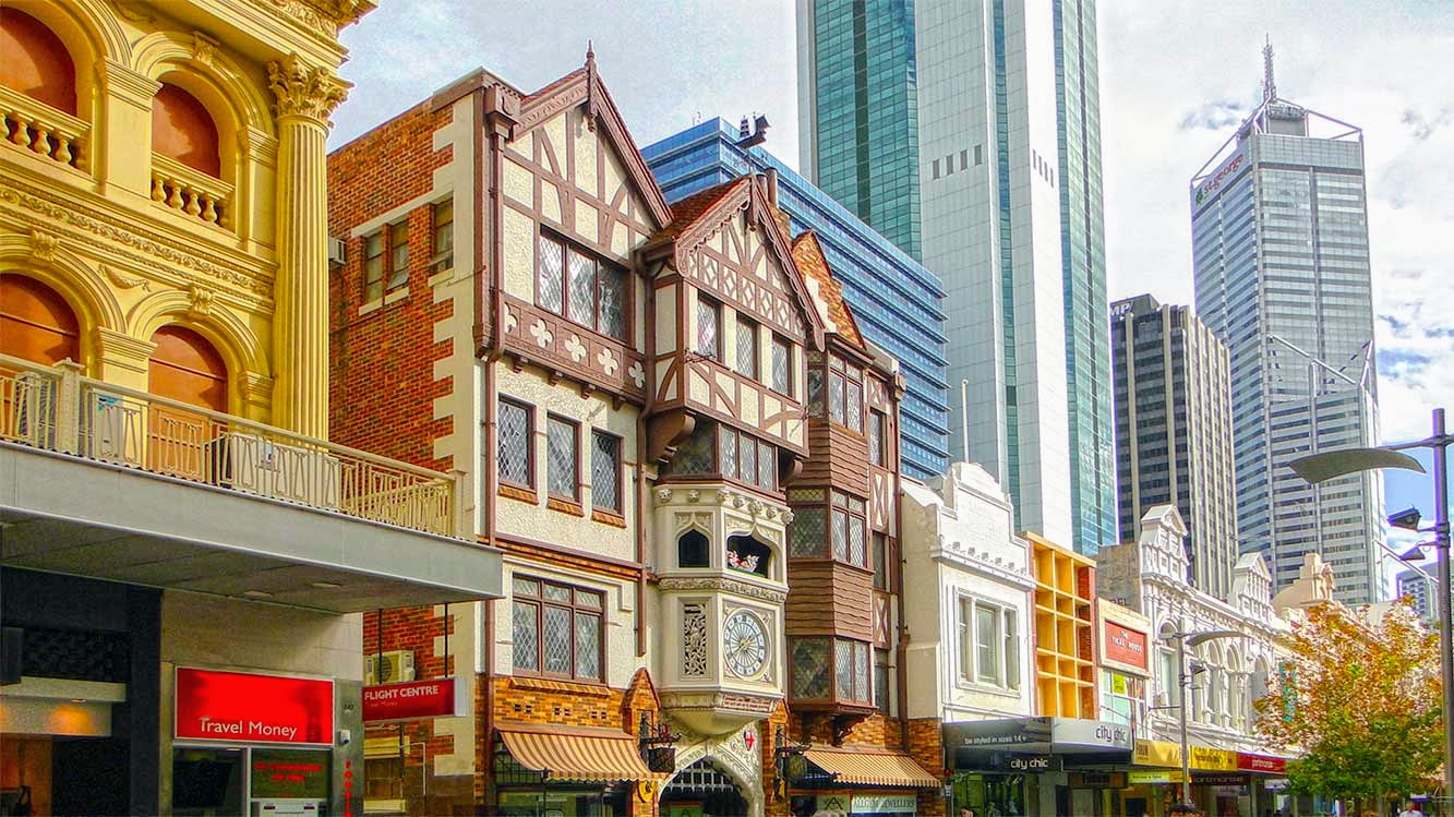 London Court shopping arcade in the Perth CBD