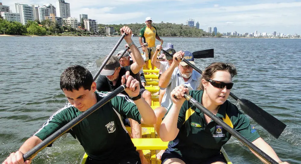 Dragon boat racing Perth.