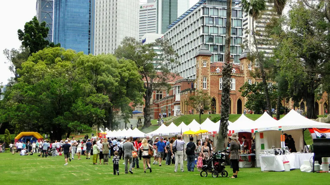 International food at Government House, Perth